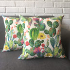 Funda Cojín Decorativo diseño Cactus Verde