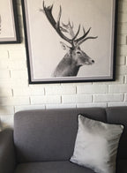 Funda Cojín Decorativo diseño Gris y borde Negro