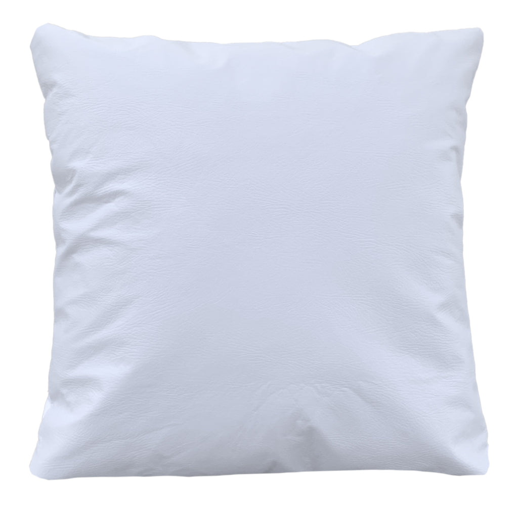 Funda Cojín Decorativo EcoCuero Blanco