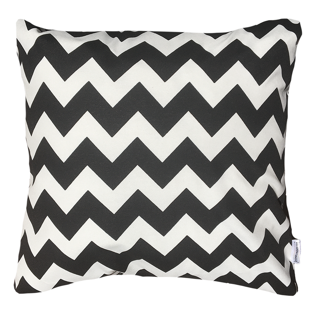 Funda Cojín Decorativo diseño ZigZag Blanco y Negro