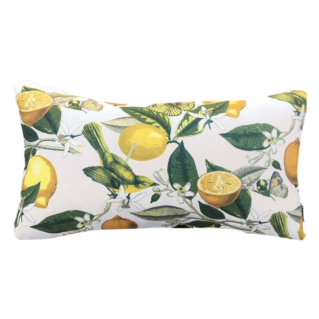 Funda Cojín Decorativo diseño Limones Amarillo Verde y Beige