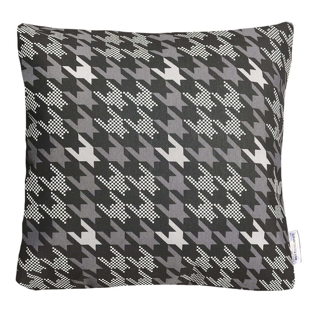 Funda Cojín Decorativo print Negro, Gris y Blanco