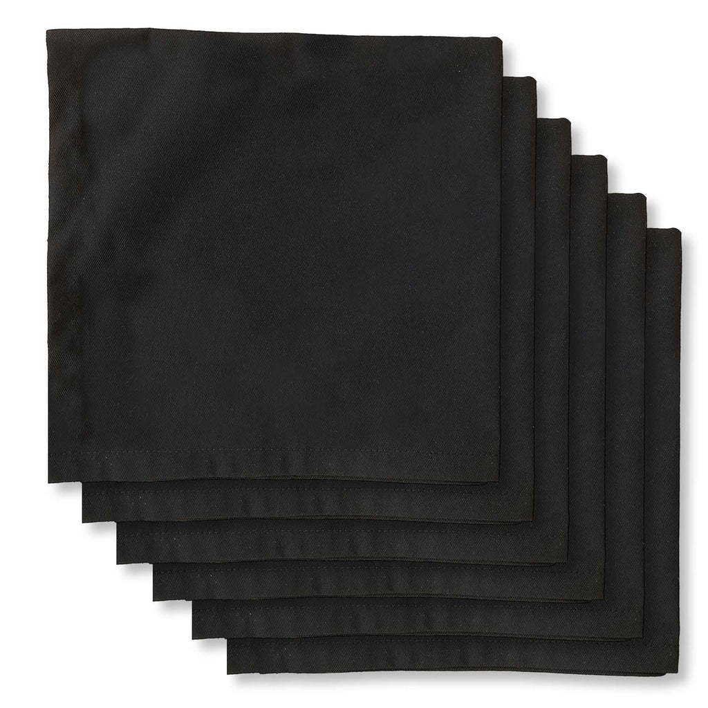 Juego De Servilletas De Tela Color Negro