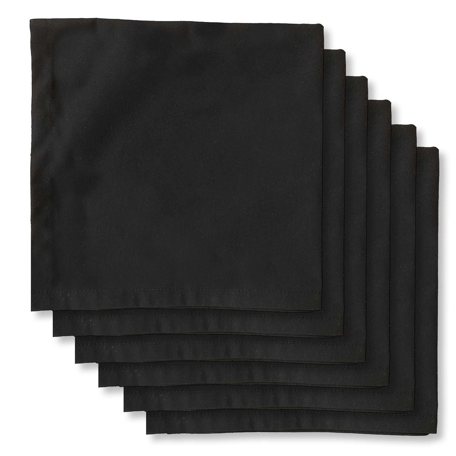 Juego De Servilletas De Tela Color Negro