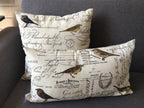 Funda para Cojín Decorativo Aves Crema