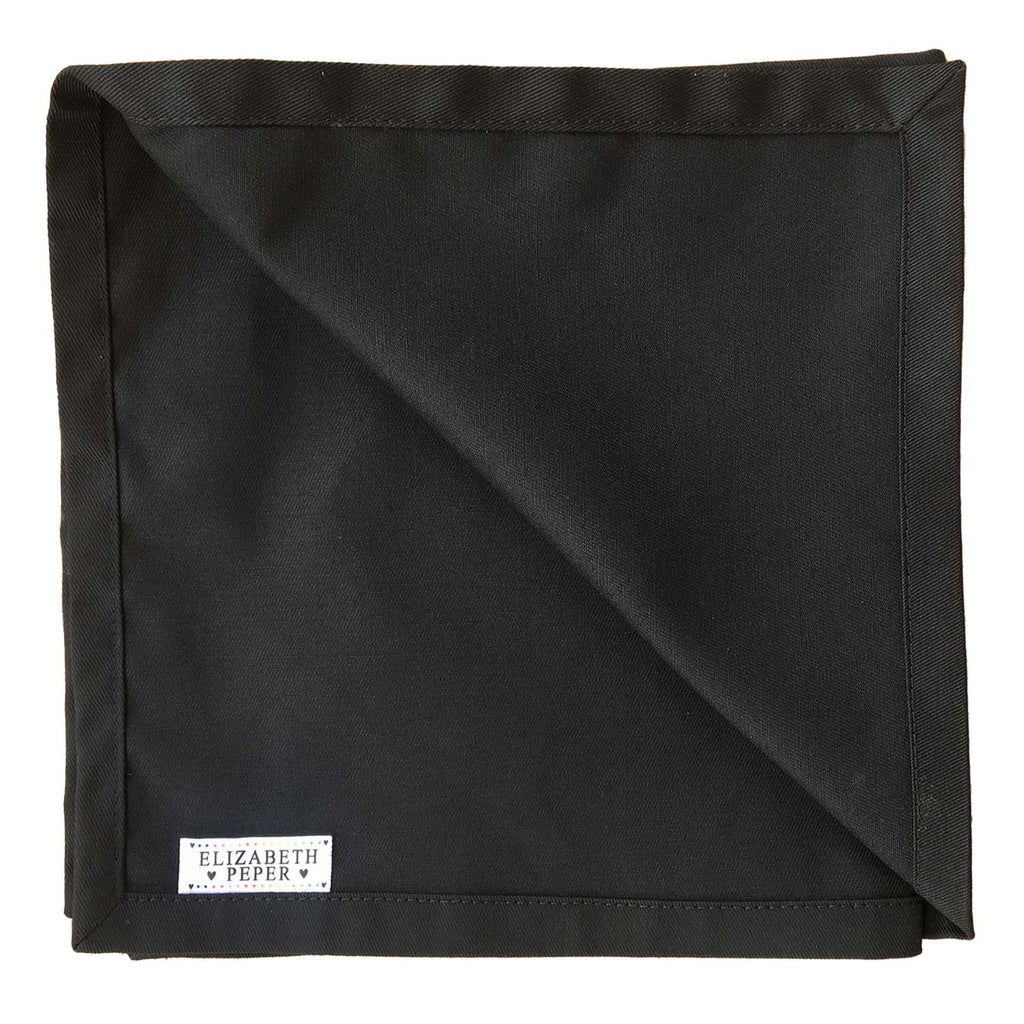 Juego De Servilletas De Tela Color Negro
