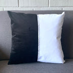 Funda Cojín Decorativo EcoCuero Blanco y Negro