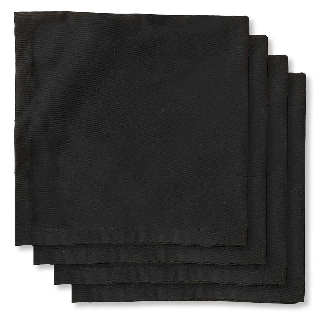 Juego De Servilletas De Tela Color Negro