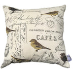 Funda para Cojín Decorativo Aves Crema