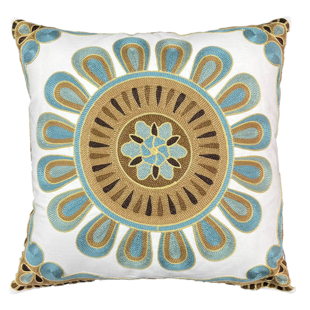 Funda Cojin Decorativo Diseño Bangalore Dorado 45x45