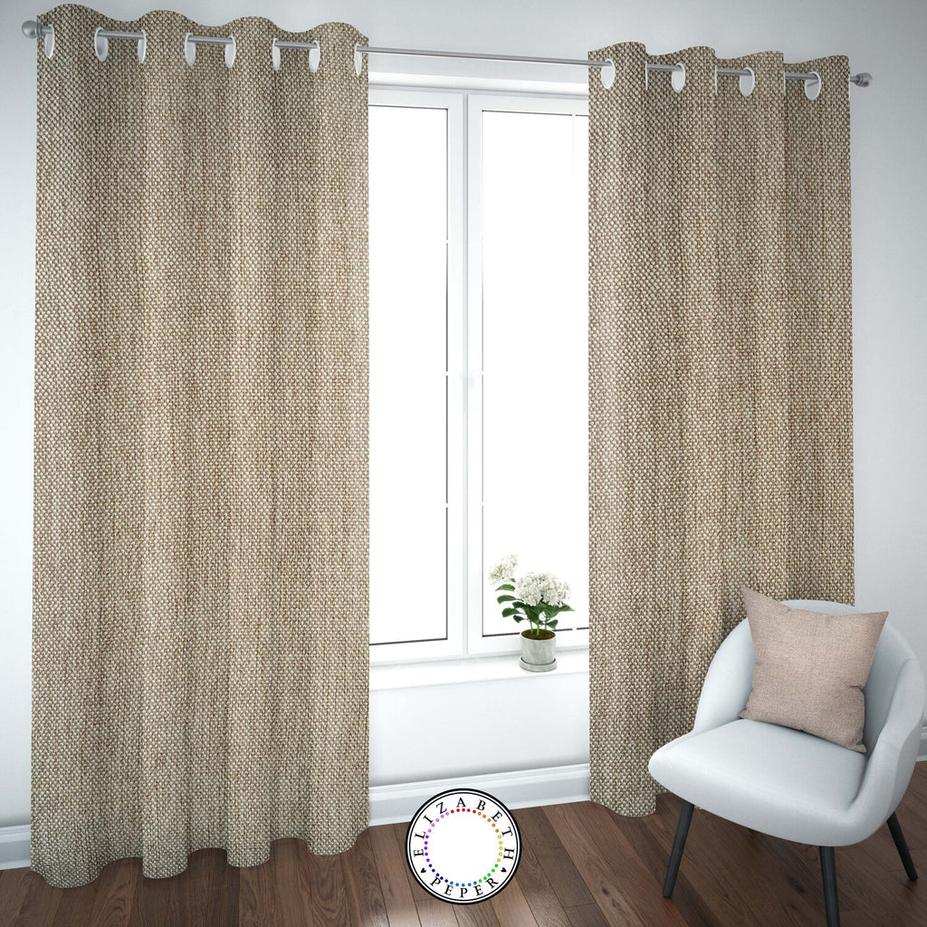 Set de Cortinas Textura Lino 2 Paños de 145 x 220 cm Beige