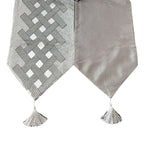 Camino De Mesa Con Diseño Gris Negro