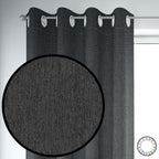 Set de Cortinas Textura Lino 2 Paños de 145 x 220 cm Negro