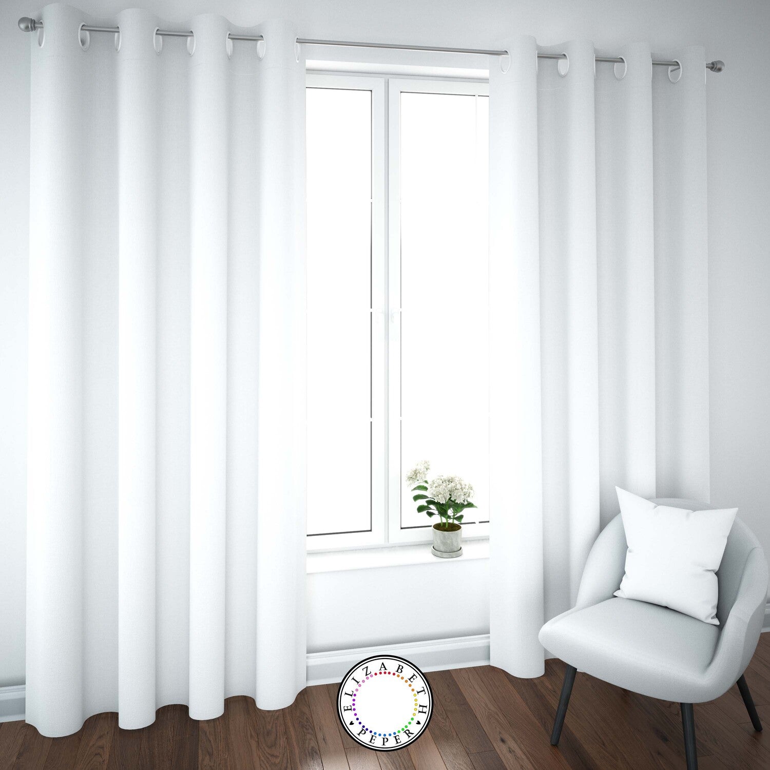 Set de Cortinas Blackout 2 Paños de 140 x 220 cm Blanco
