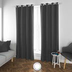Set de Cortinas Textura Lino 2 Paños de 145 x 220 cm Negro