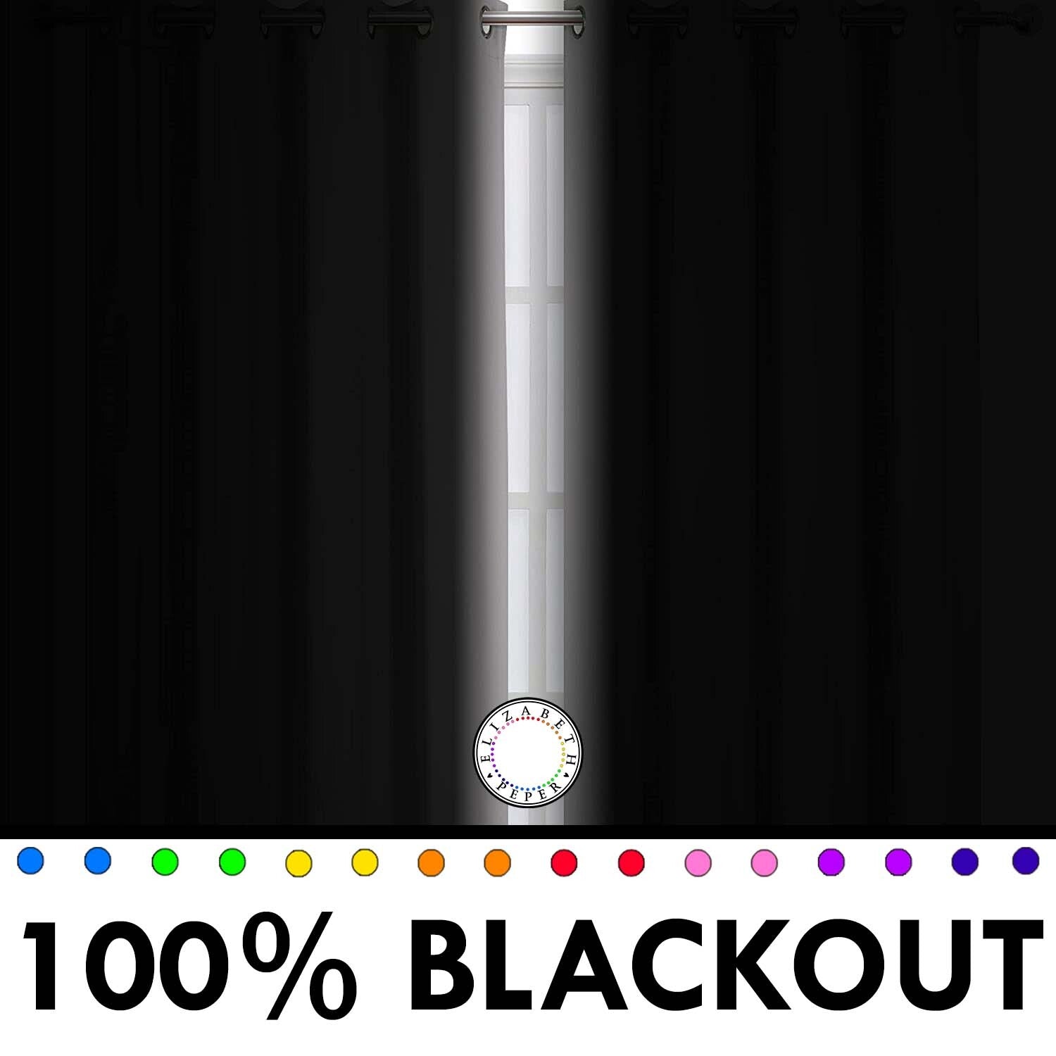 Set de Cortinas Blackout 2 Paños de 140 x 220 cm Negro