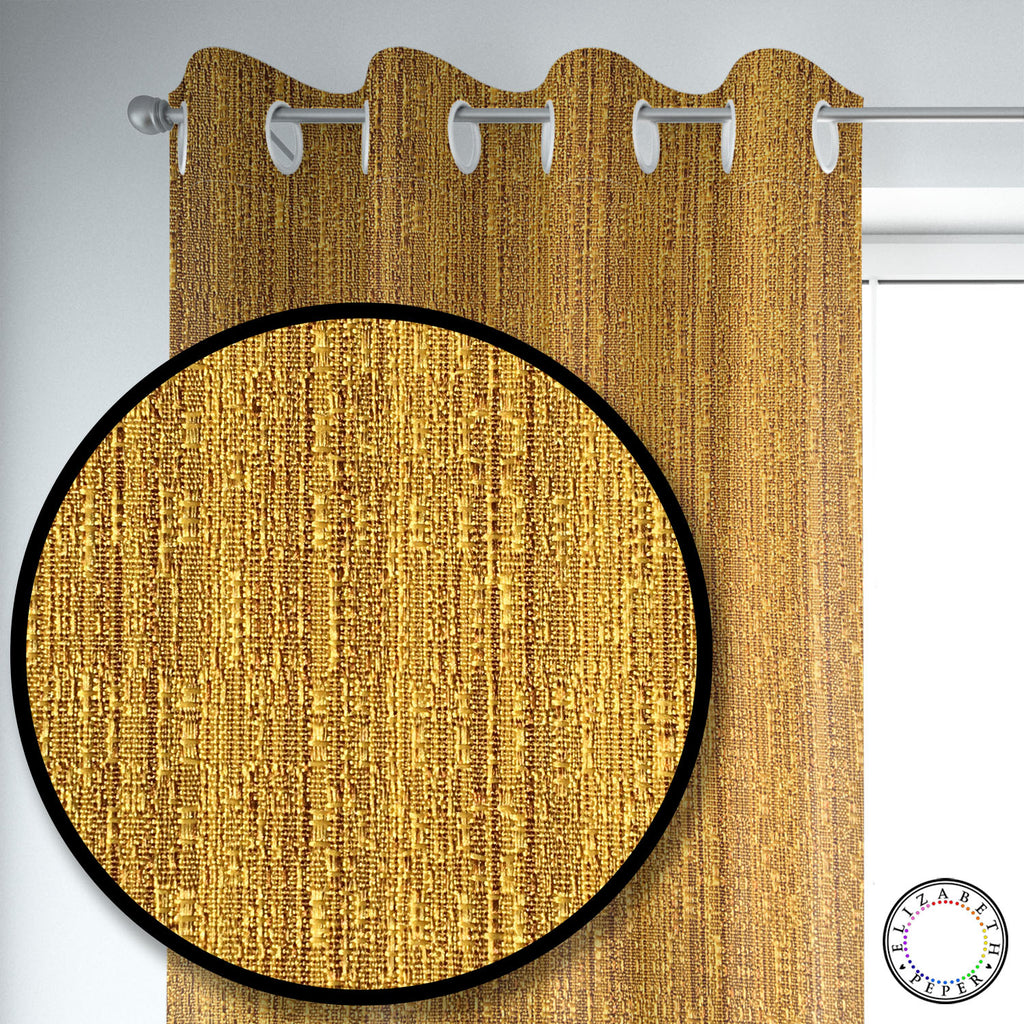 Set de Cortinas Hogar 2 Paños de 140 x 220 cm Dorado