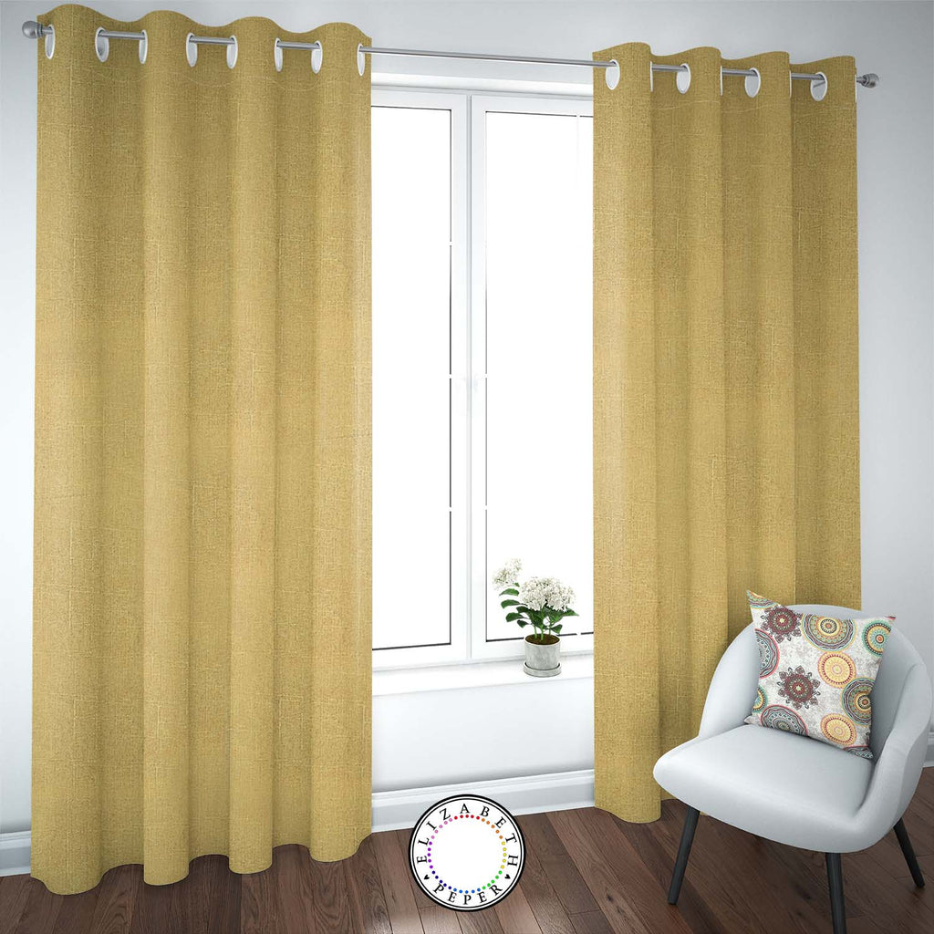 Set de Cortinas Blackout 2 Paños de 140 x 220 cm Amarillo