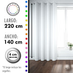 Set de Cortinas Blackout 2 Paños de 140 x 220 cm Blanco
