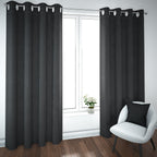 Set de Cortinas Blackout 2 Paños de 140 x 220 cm Negro