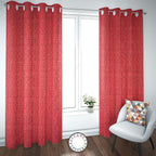 Set de Cortinas Hogar 2 Paños de 140 x 220 cm Rojo