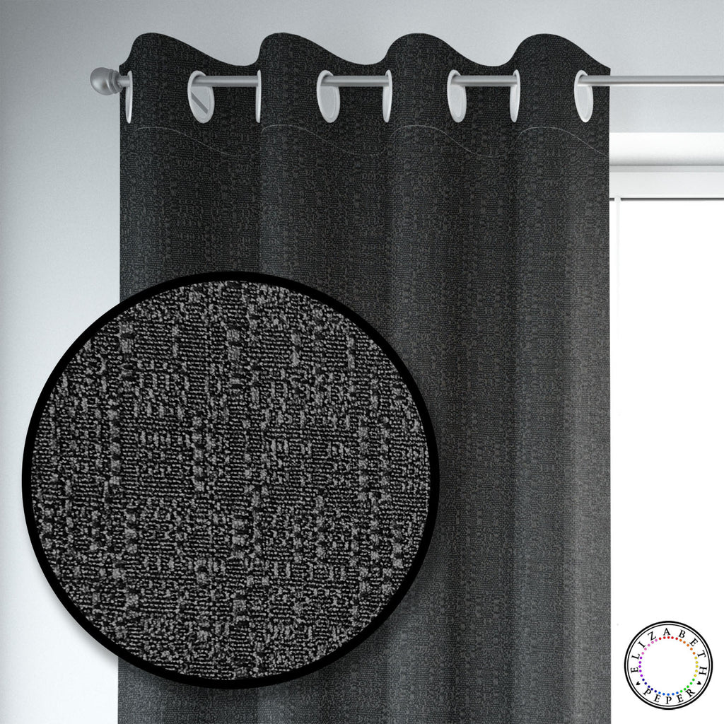 Set de Cortinas Hogar 2 Paños de 140 x 220 cm Negro