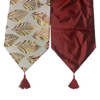 Camino De Mesa Con Diseño Rojo con Dorado