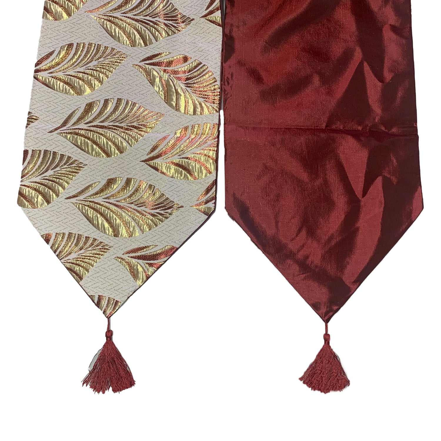 Camino De Mesa Con Diseño Rojo con Dorado