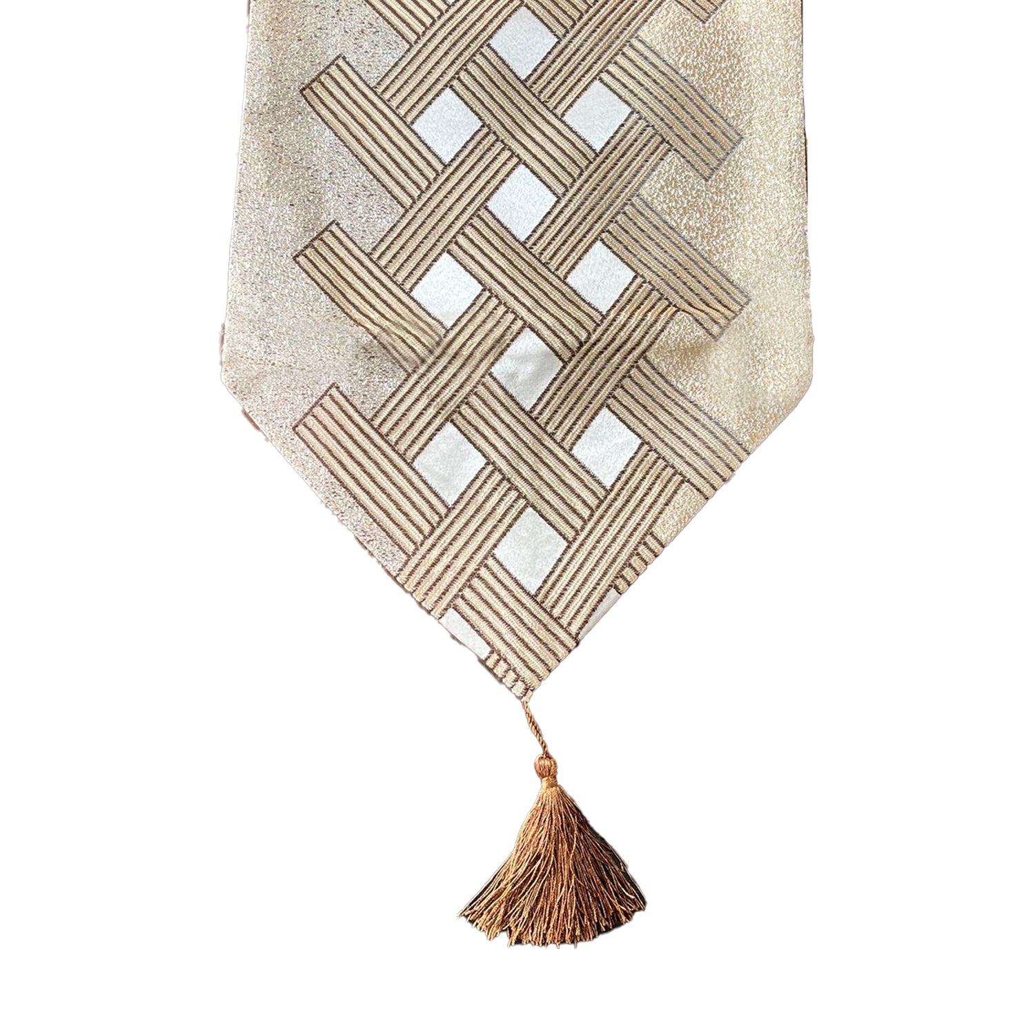 Camino De Mesa Con Diseño Dorado Cafe