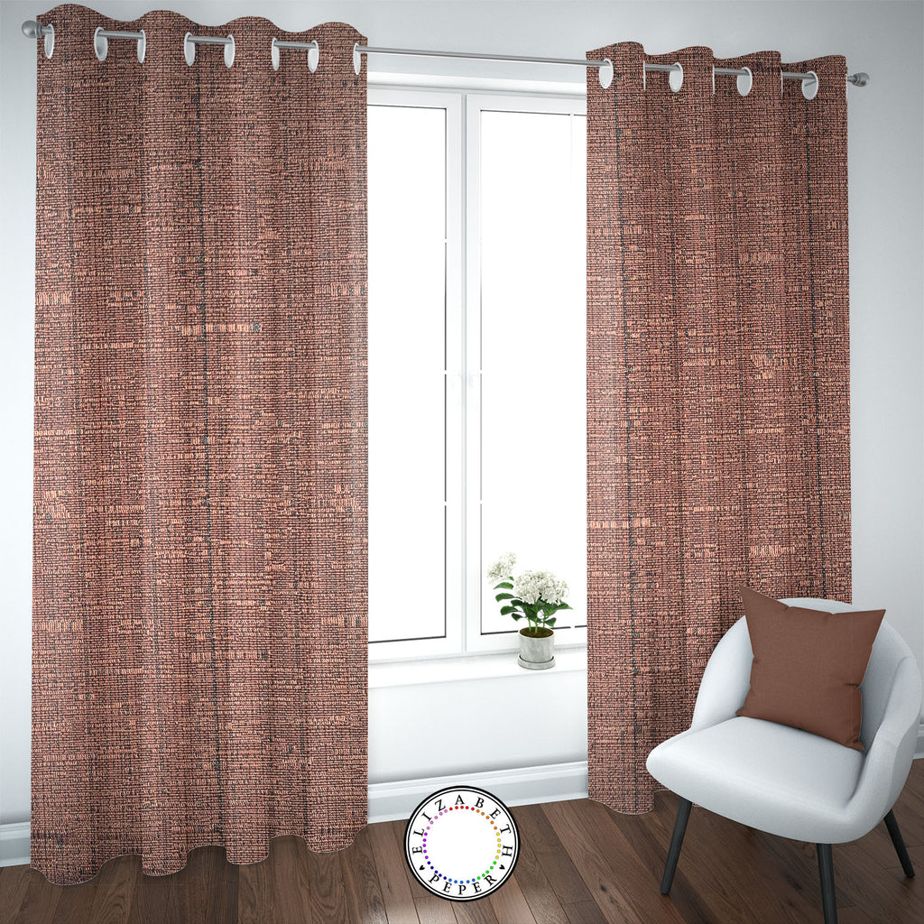 Set de Cortinas Hogar 2 Paños de 140 x 220 cm Cafe