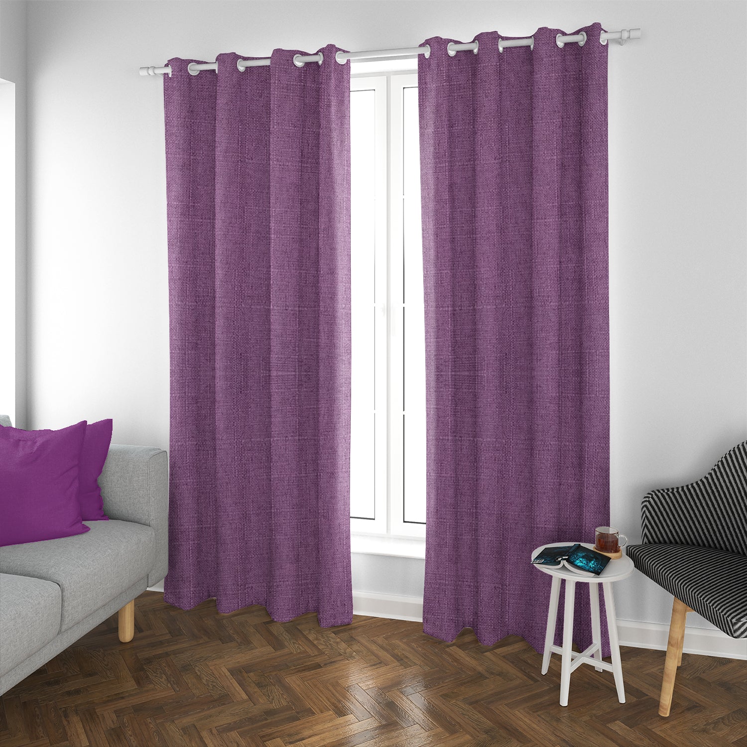 Set de Cortinas Blackout 2 Paños de 140 x 220 cm Morado