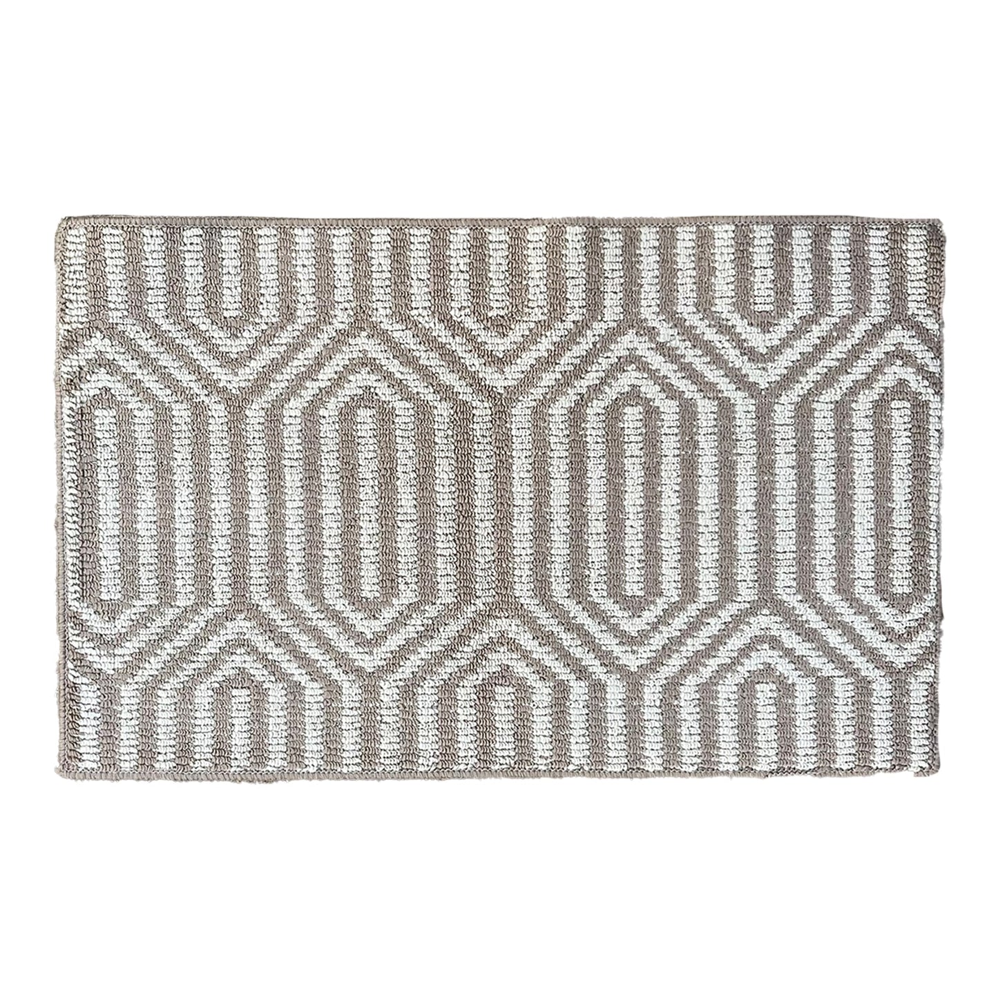 Alfombra Diseño Beige Blanco