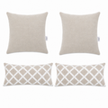 Pack Beige 4 cojines decorativos con relleno Elizabeth Peper
