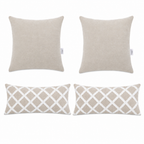 Pack Beige 4 cojines decorativos con relleno Elizabeth Peper
