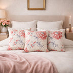 Funda Cojin Decorativo Diseño Rosa Serena