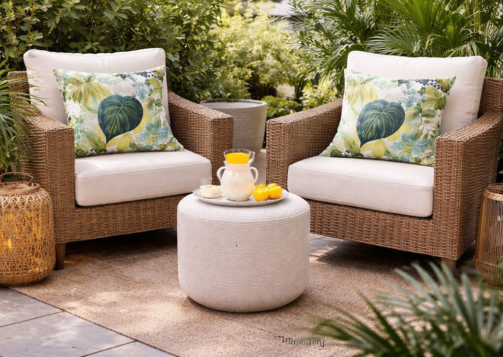 Funda Cojin Decorativo Diseño Verde Botanico