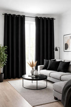 Funda Cojin Decorativo Diseño Lino Negro