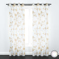 Set de Cortinas Visillo 2 Paños de 140 x 220 cm Dorado