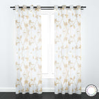 Set de Cortinas Visillo 2 Paños de 140 x 220 cm Dorado