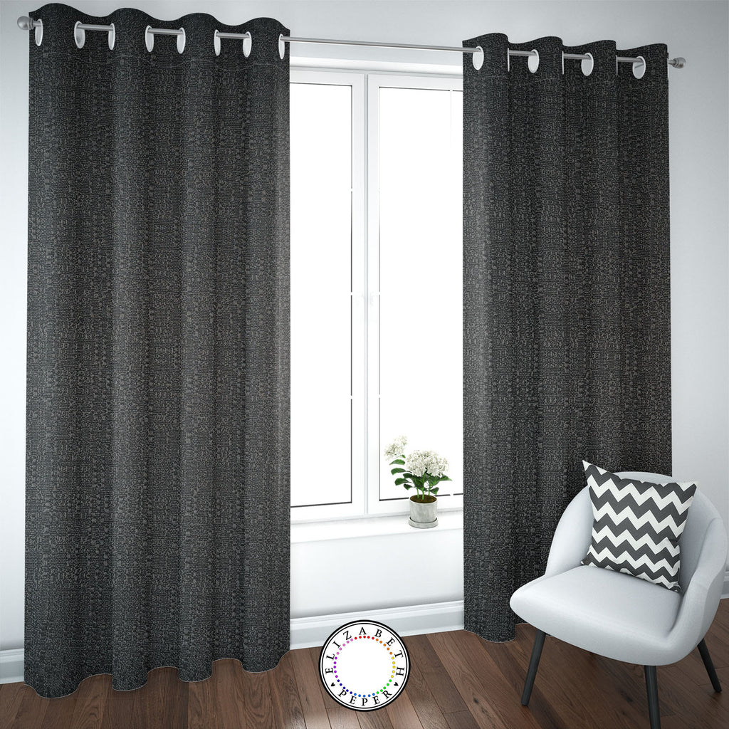 Set de Cortinas Hogar 2 Paños de 140 x 220 cm Negro