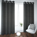 Set de Cortinas Hogar 2 Paños de 140 x 220 cm Negro