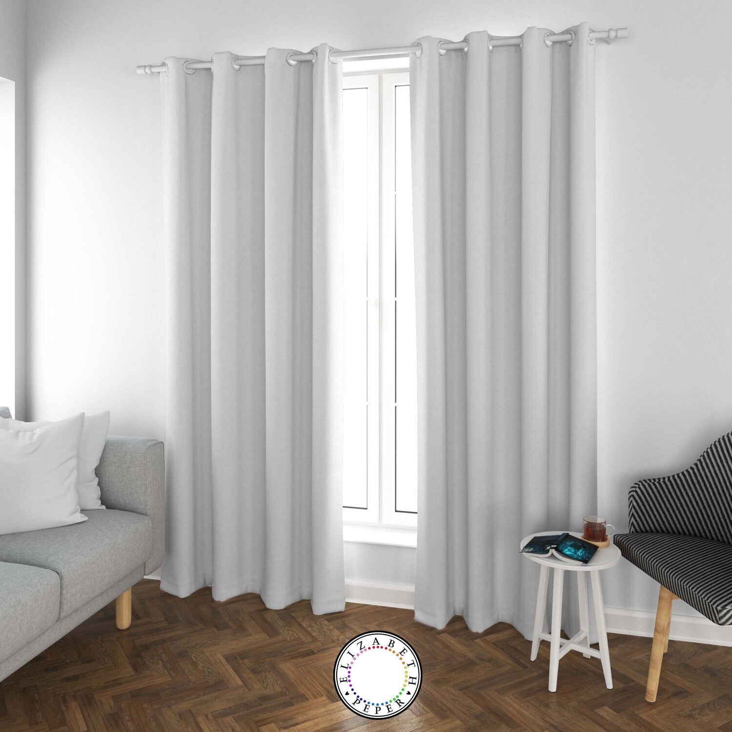 Set de Cortinas Blackout 2 Paños de 140 x 220 cm Blanco