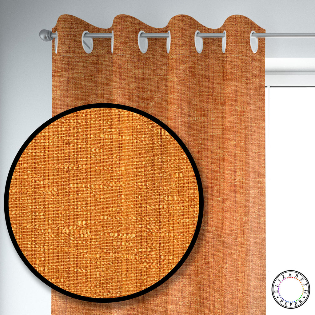 Set de Cortinas Hogar 2 Paños de 140 x 220 cm Naranja