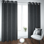Set de Cortinas Textura Lino 2 Paños de 145 x 220 cm Negro