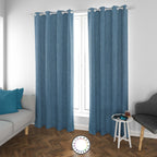 Set de Cortinas Textura Lino 2 Paños de 145 x 220 cm Azul