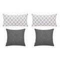 Pack Gris 4 cojines decorativos con relleno Elizabeth Peper