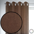 Set de Cortinas Textura Lino 2 Paños de 145 x 220 cm Café