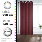 Set de Cortinas Blackout 2 Paños de 140 x 220 cm Rojo Vino