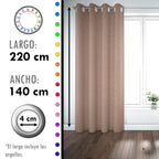 Set de Cortinas Blackout 2 Paños de 140 x 220 cm Crema