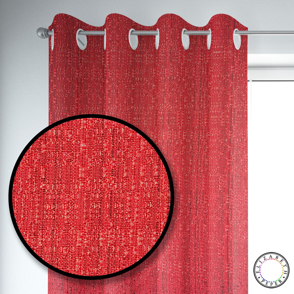 Set de Cortinas Hogar 2 Paños de 140 x 220 cm Rojo